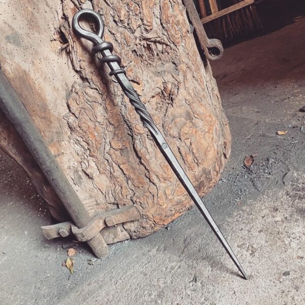 Hand Forged Mousetail Fire Poker